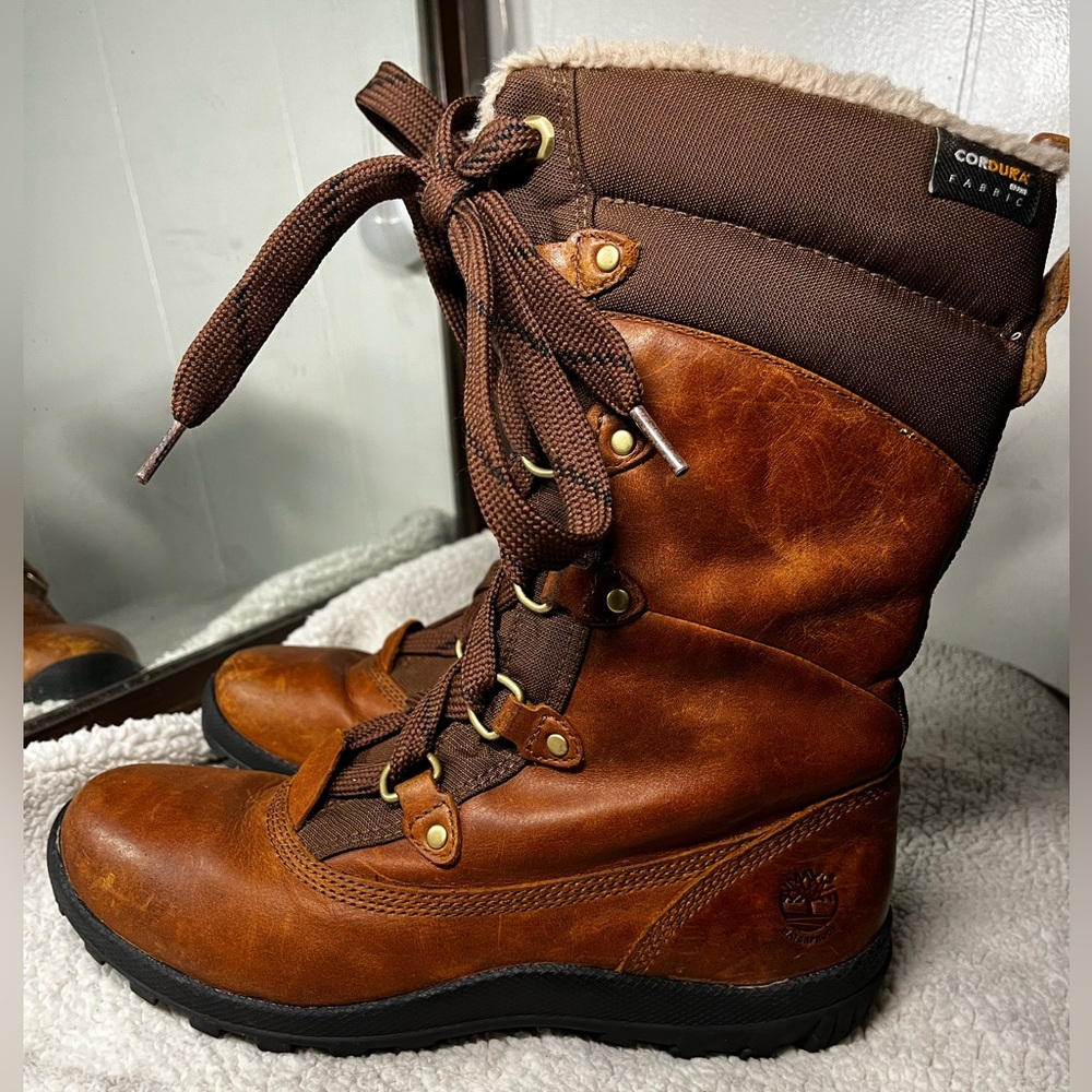 Women’s Timberland Mount Hope Boots - Tobacco Forty Leather - Insulated Lace Up